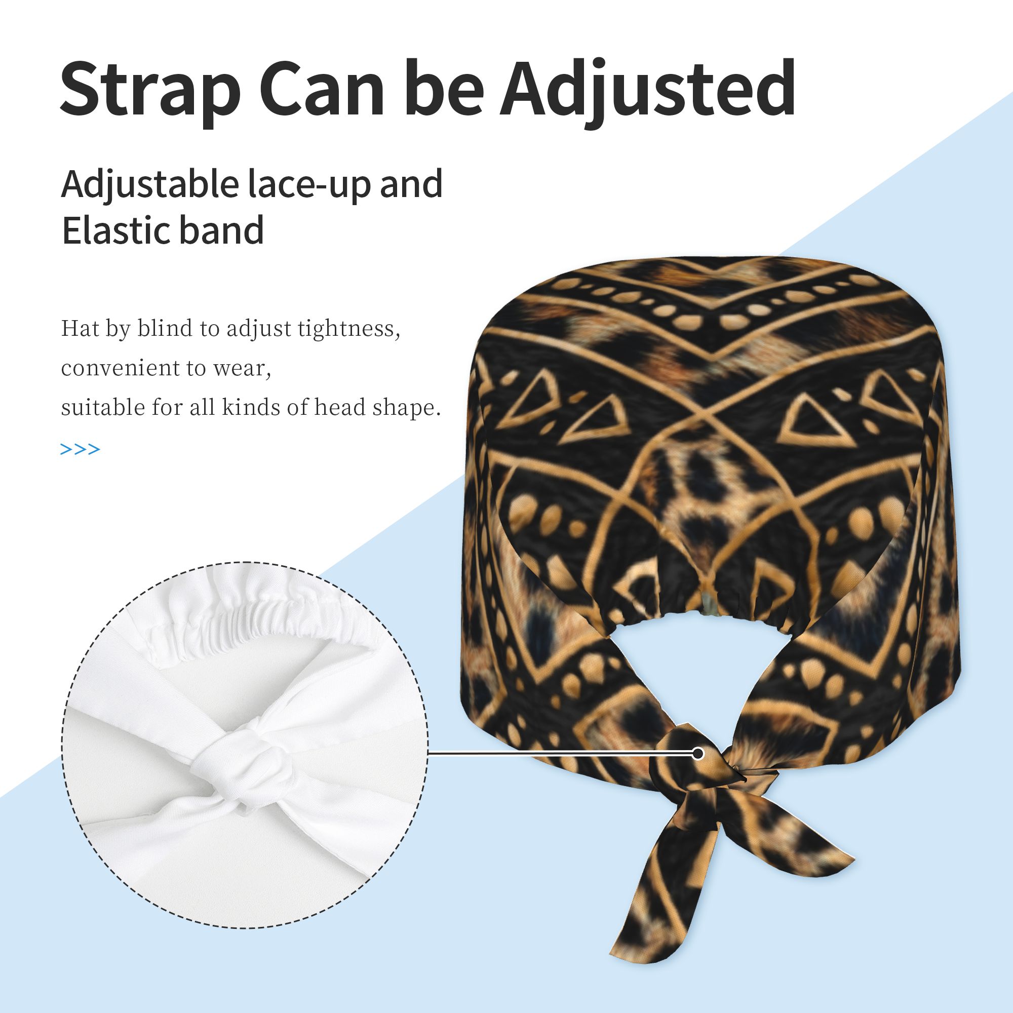 Leopard Fur  Ethnic Tribal Geo - Leather Work Hat ulasan dan harga