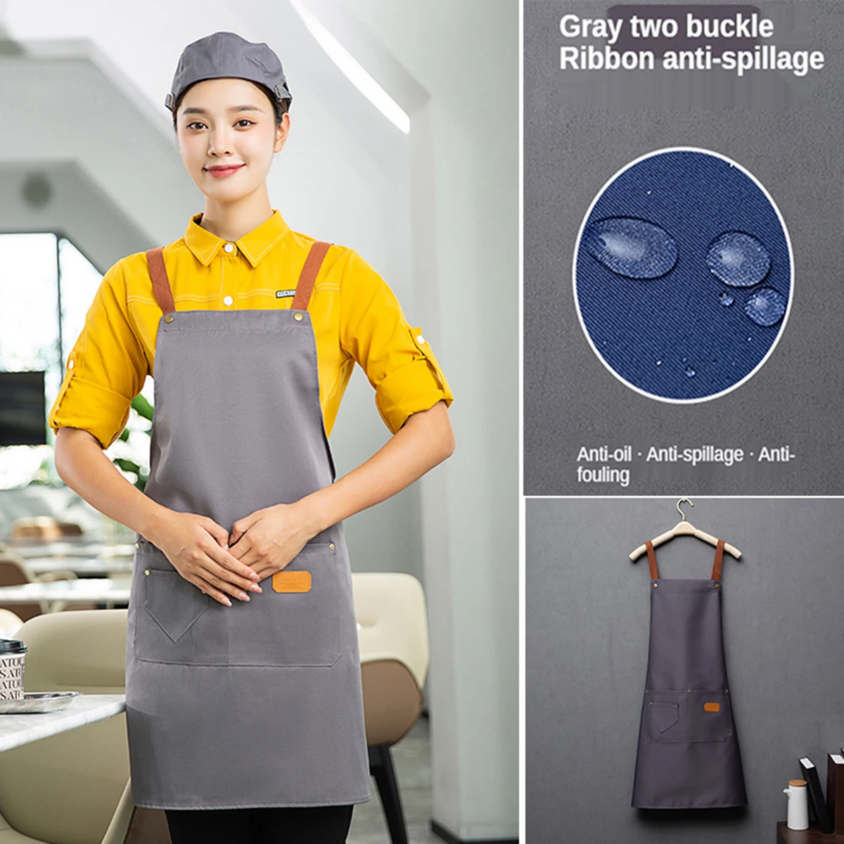 1pcs New Fashion Kitchen Apron - Leatherwork Apron ulasan dan harga