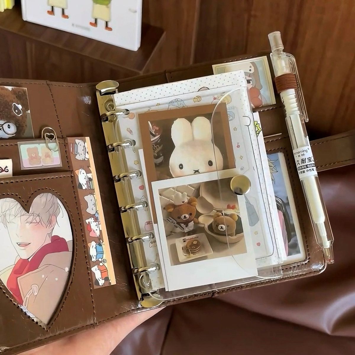 Retro Brown A7 Leather Loose L - Leather Work Notepad ulasan dan harga