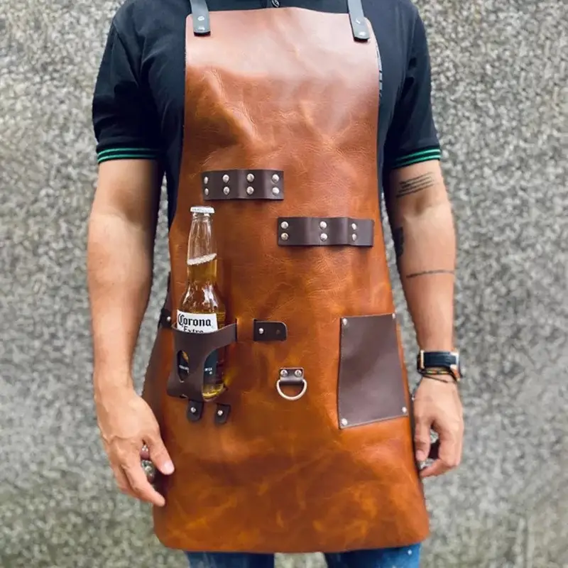 PU Leather Waterproof and Oil  - Leatherwork Apron ulasan dan harga