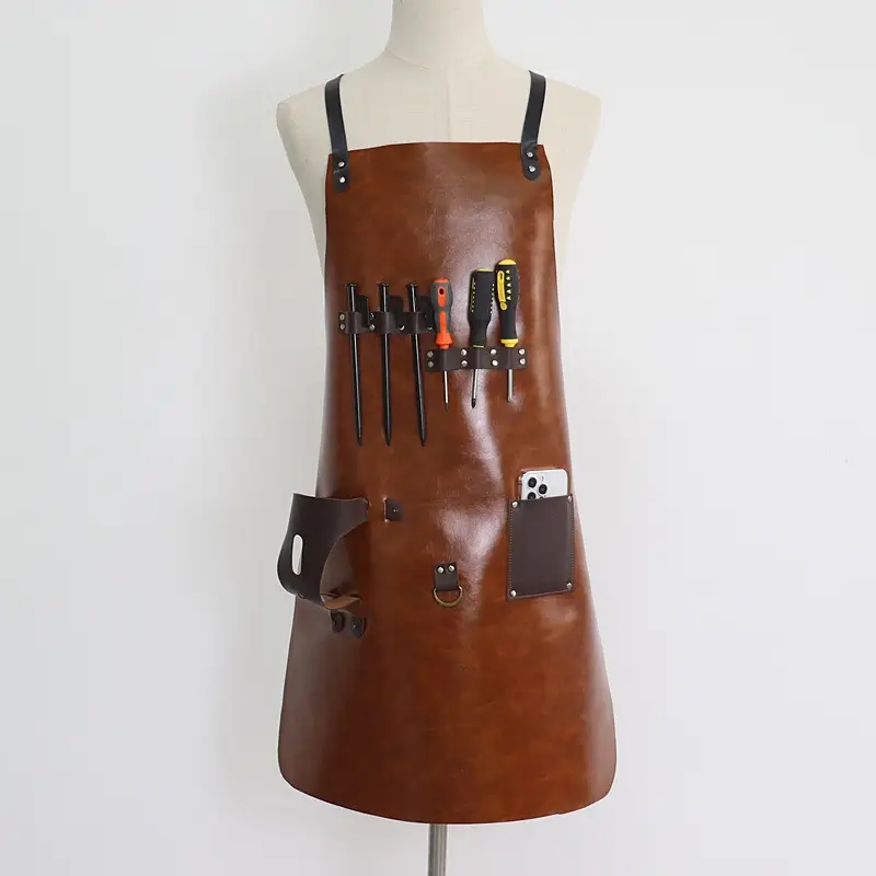 PU Leather Waterproof and Oil  - Leatherwork Apron ulasan dan harga